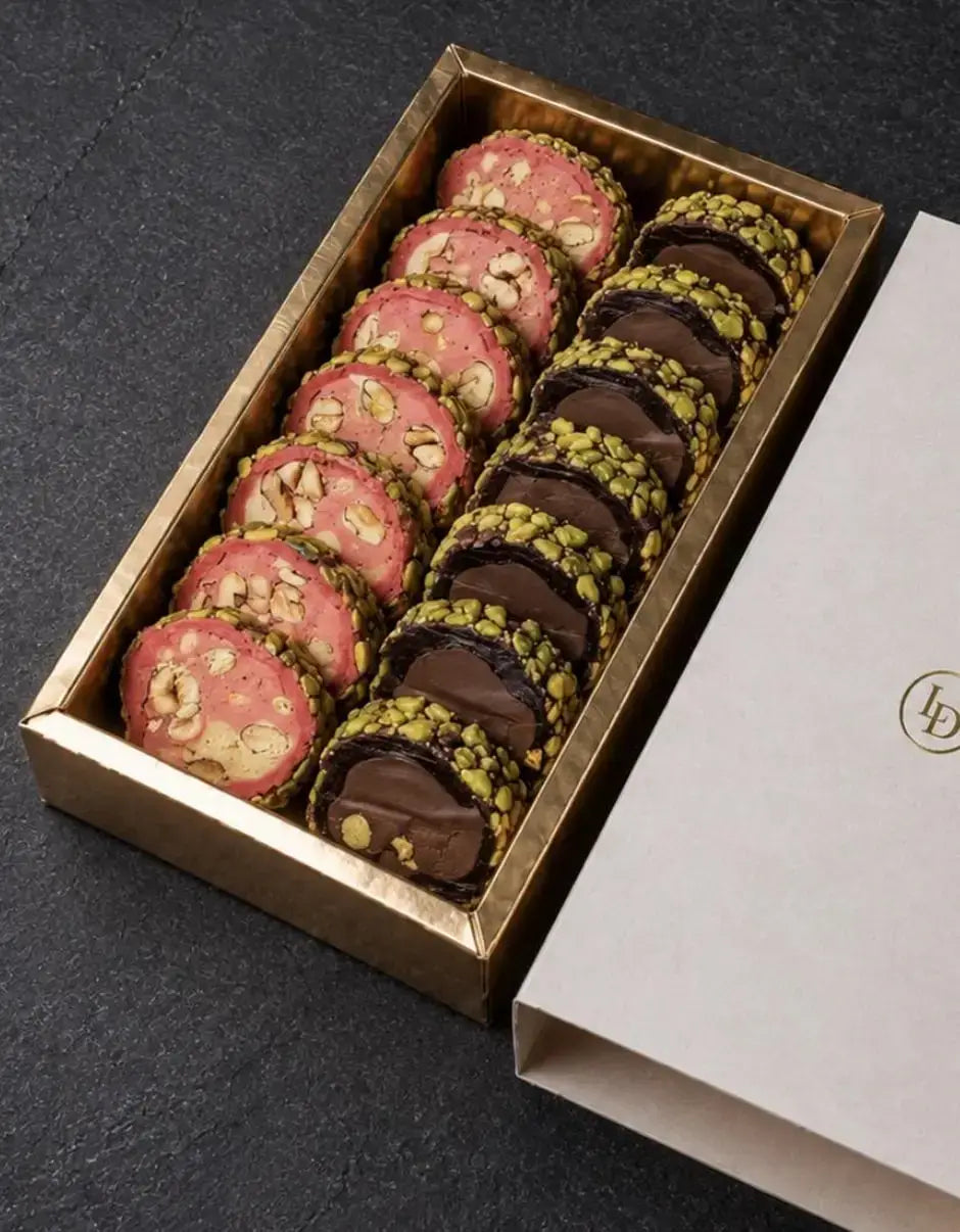 Chocolate con Avellanas y Fresa con Almendras —  Set Premium de Turkish Delight